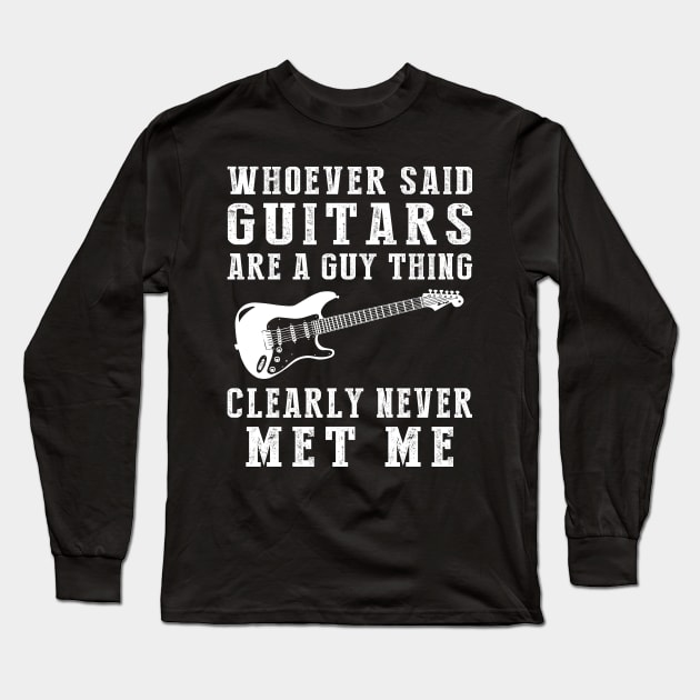 Strumming Diversity: Guitar for All Genders! Long Sleeve T-Shirt by MKGift